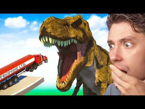 Reacting to Cars vs Giant T-Rex in teardown