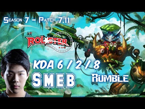 KT Smeb RUMBLE vs FIORA Top - Patch 7.11 KR Ranked
