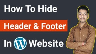 How to Hide Header & Footer in particular page on WordPress Website | Remove Header & Footer |SD