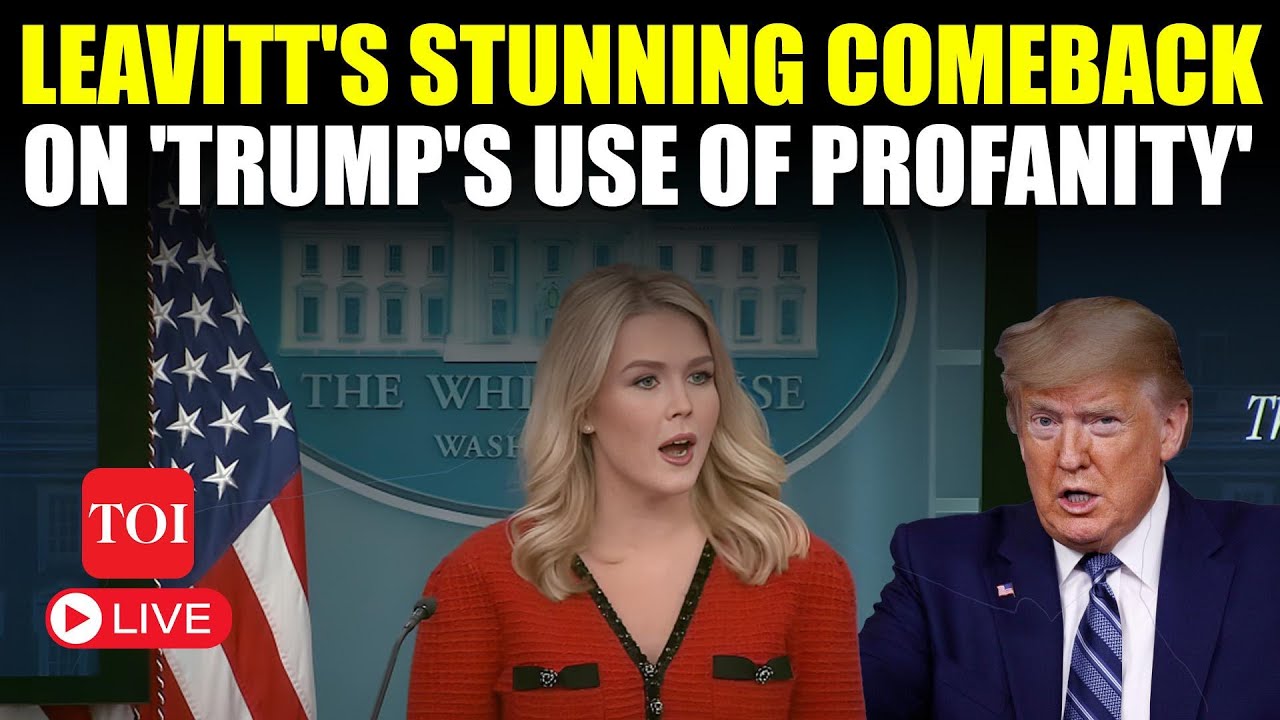 Karoline Leavitt LIVE: White House Shuts Down Reporter On Trump's Use Of 'Profane' Language