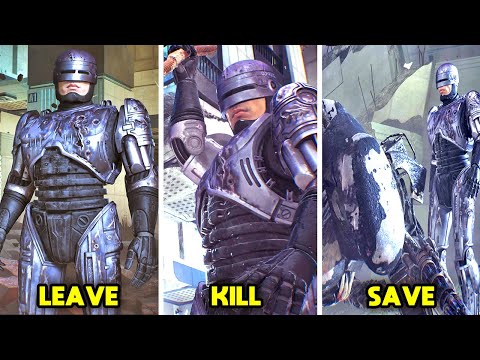 Robocop Rogue City - All Ending Choices (Save, Leave or Kill Old Man)