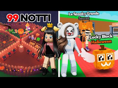 Aggiornamento 99 notti e Steal a Brainrot HALLOWEEN con Roby , jenny e LORE!