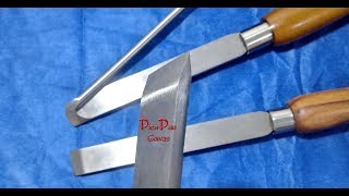 Funções das ferramentas para tornear madeiras &quot;Kit Navalha&quot;