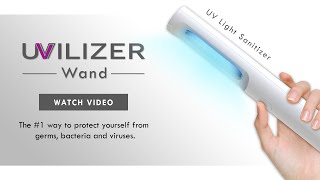 UVILIZER Wand: Handheld UV Light Sterilizer (Black)