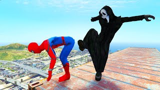 GTA 5 Spiderman vs Ghost Epic Ragdolls Compilation