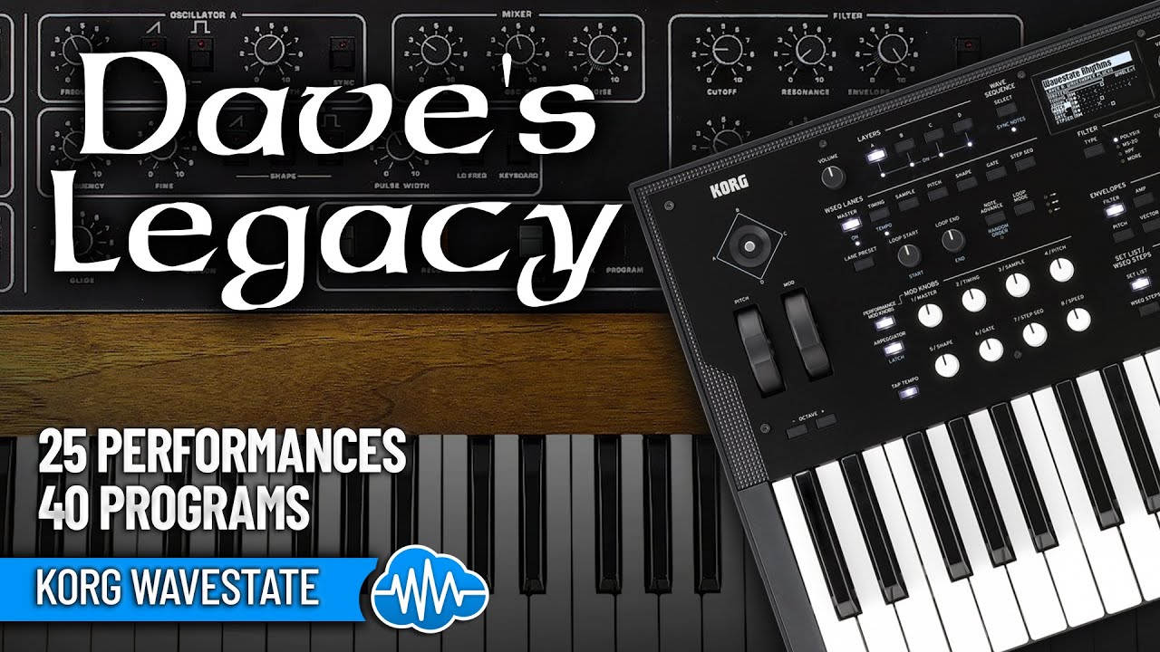 ADL023 - Dave's Legacy - Korg Wavestate / mkII / Se / Native ( 25 presets ) - Video Preview 1