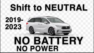 2019-2023 Honda Odyssey put into neutral no power
