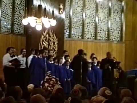 Beth Emeth Bais Yehuda Synagogue Choir and Cantor Louis Danto   Florida   Jan 7, 1989   Video 1