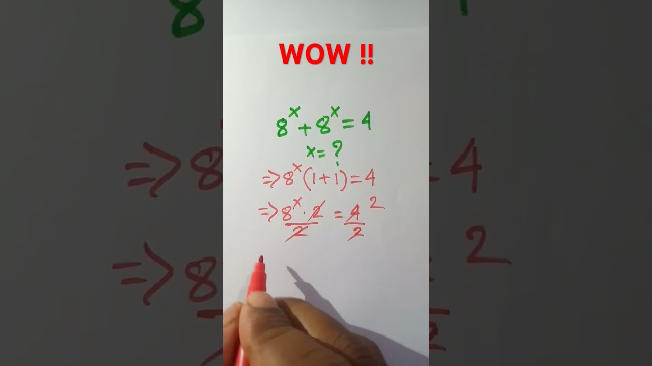 A  Nice Exponential Equation #exponentialequation #mathematics #mathcompetition