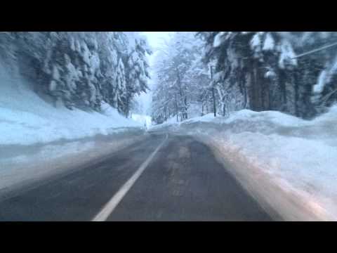 Auffahrt auf den Wurzenpass im Winter