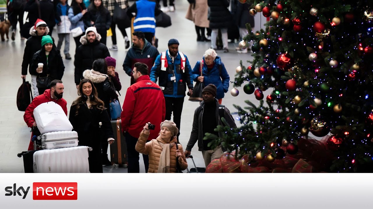 Train strikes disrupt Christmas travellers