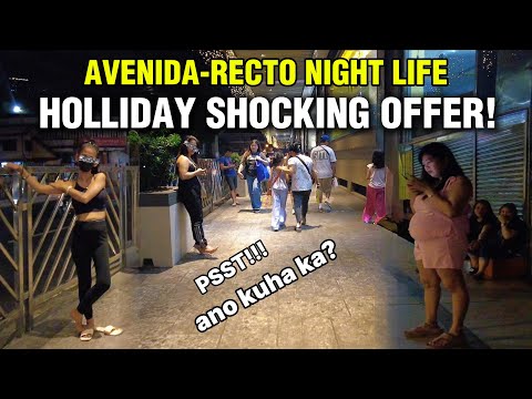  MANILA by NIGHT REAL LIFE SCENES|AVENIDA- RECTO AVE.[4k]walking tour philippines