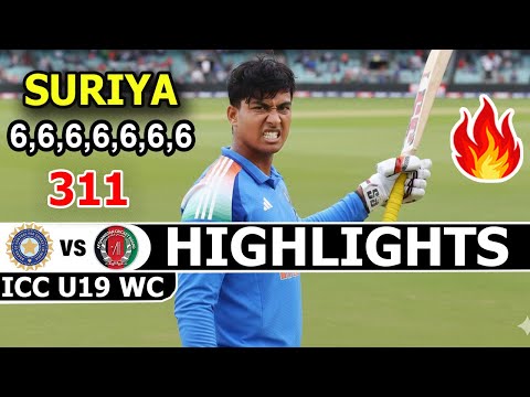 India Vs Afghanistan Highlights Icc U19 World Cup Match 2026 | Ind Vs Afg Highlights