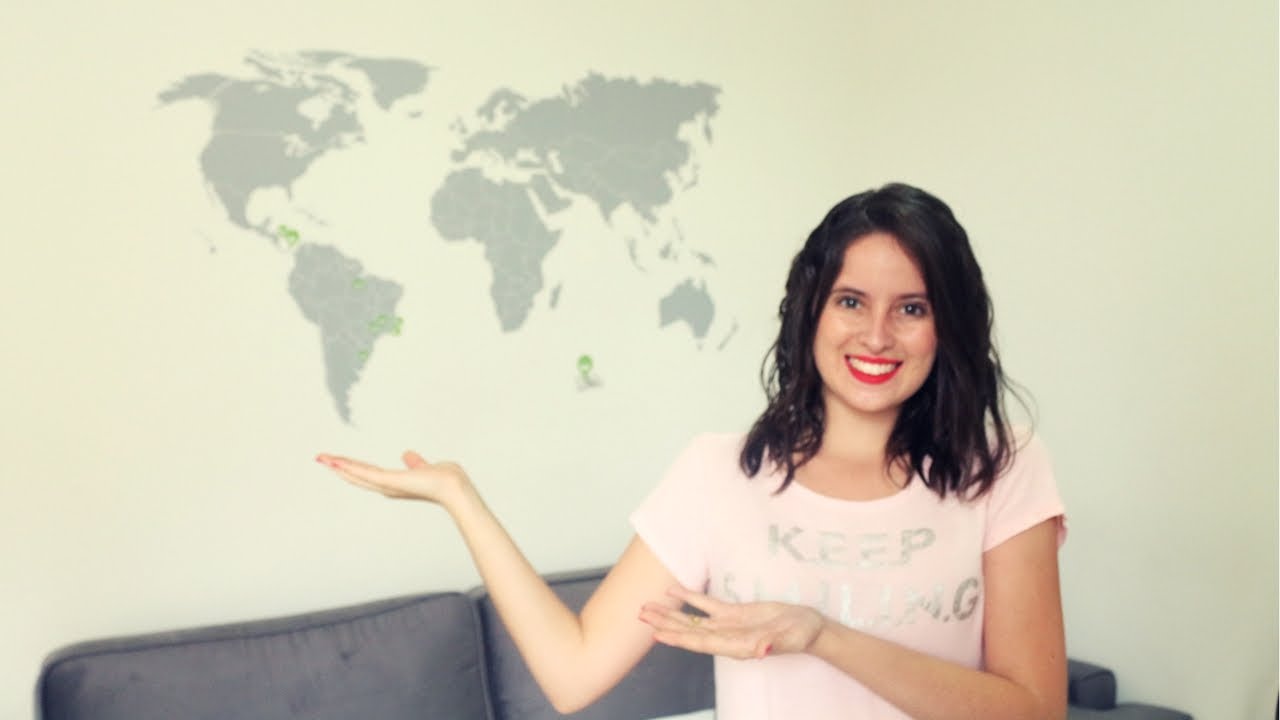 COMO COLOCAR ADESIVO NA PAREDE - MAPA MUNDI | DIY
