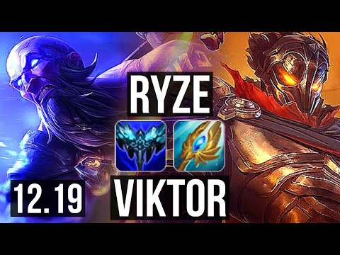 RYZE vs VIKTOR (MID) | 7/0/2, 1.4M mastery, Godlike | KR Master | 12.19