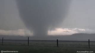 INTENSE, close-range tornado lofts COWS into the air, damages homes northwest of Cheyenne, WY