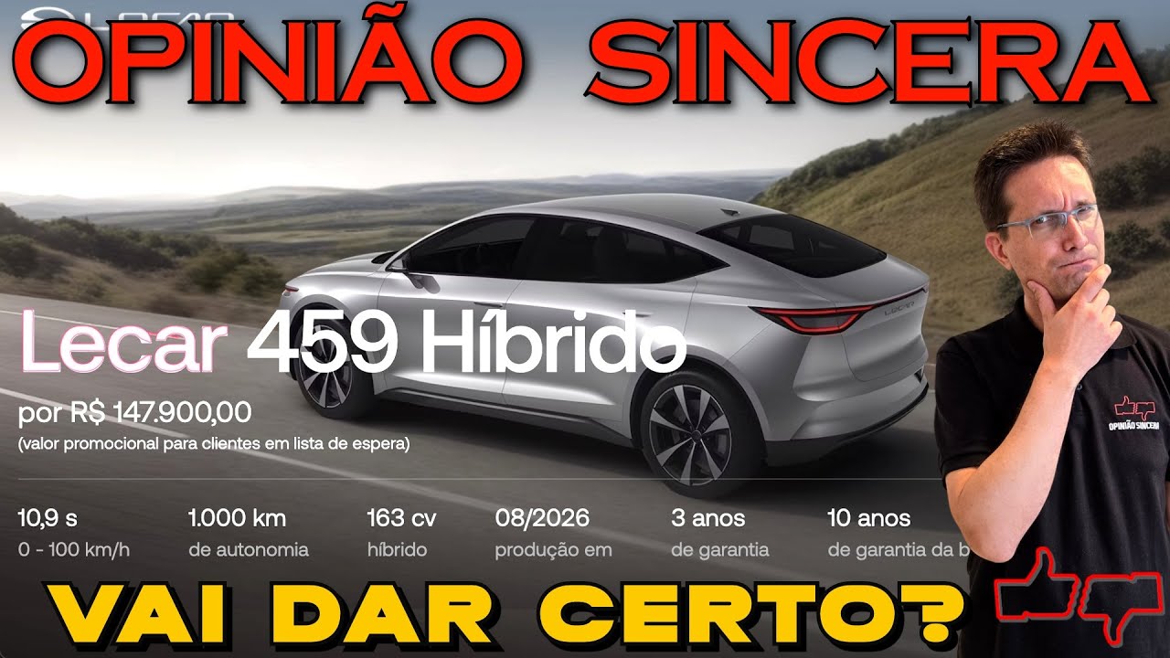 Lecar 459: VAI DAR CERTO? Carro híbrido 100% nacional. Minha Opinião Sincera. O que falta? VALE?
