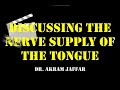 Discussing the nerve supply of the tongue