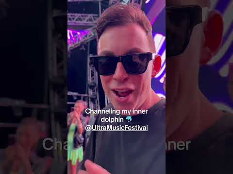 HARDWELL BRINGS A DOLPHIN TO ULTRA MUSIC FESTIVAL 2024 🐬🔥😂 #shorts #edm #hardwell