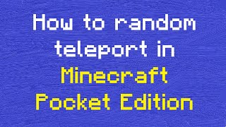 How to teleport a player randomly using command blocks || Minecraft Bedrock | Pocket Edition