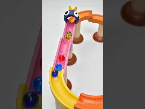 *Marble Run マーブルラン ASMR* Colorful marble & Rainbow track with Blue #marblerun