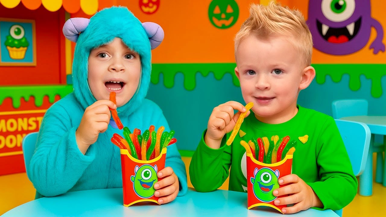 Kids Visit the Monster Cafe