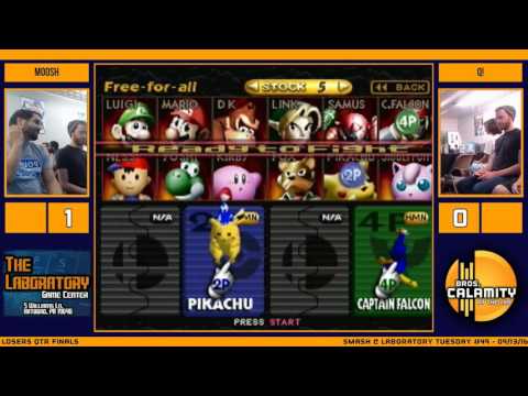 S@LT #50 | Moosh (Pika, DK) vs Q! (Falcon) - Losers Qtr Finals - SSB64 Singles