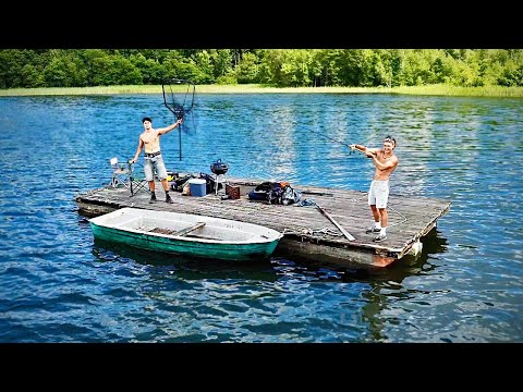 24H Floß Angel-Survival Challenge ⛺️😮