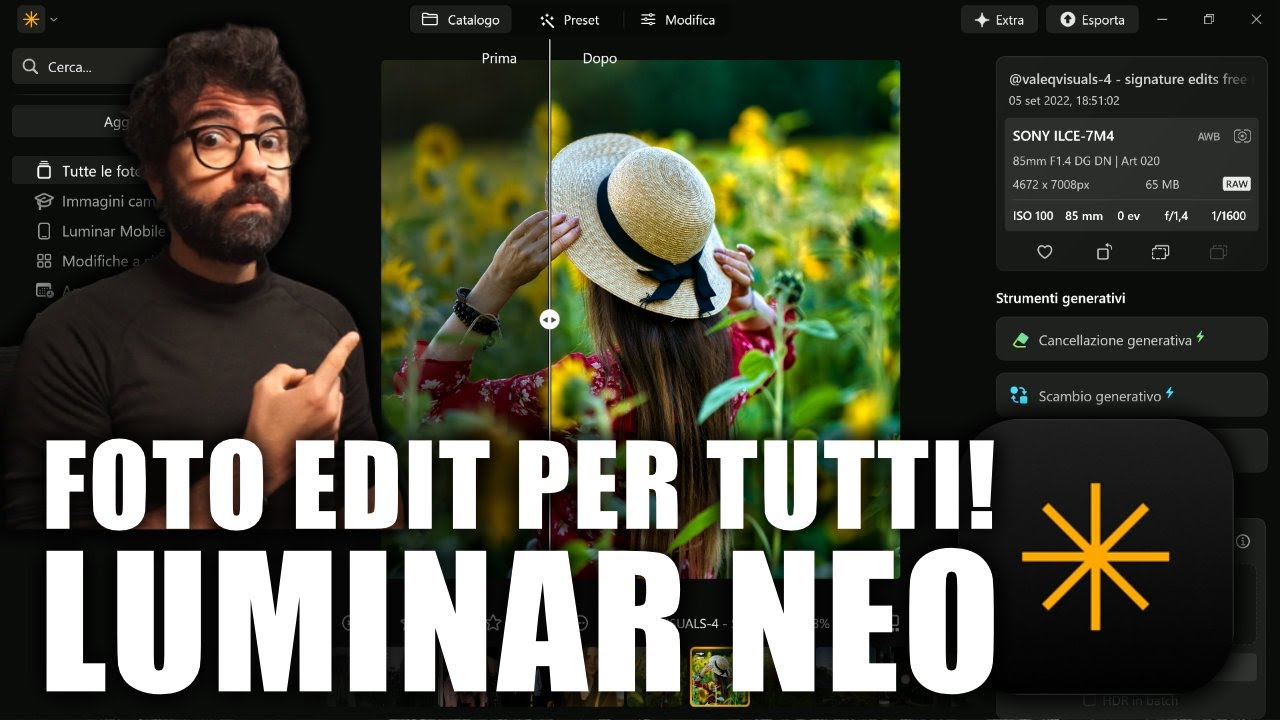 LUMINAR NEO 📸 FOTORITOCCO GRANDIOSO con INTELLIGENZA ARTIFICIALE facile e veloce