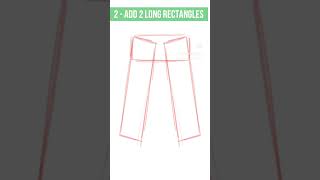 EASIEST Way To Draw Pants! Step By Step Tutorial - Follow Along! #drawingtutorial #shorts