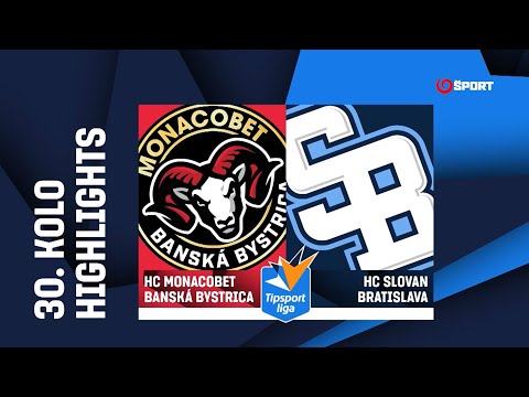 30. kolo: HC MONACObet Banská Bystrica – HC Slovan Bratislava 5:0 (2:0, 3:0, 0:0)