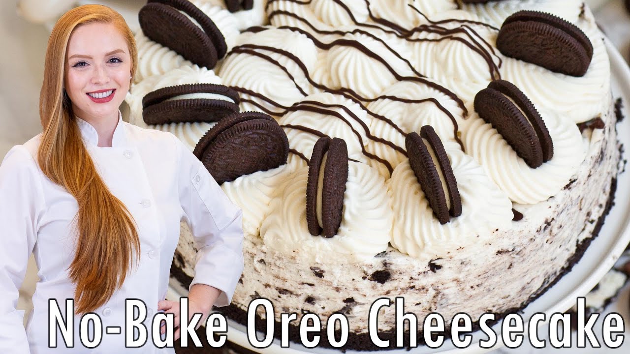 The BEST No-Bake Oreo Cheesecake Recipe!! With Oreo Cookie Crust!