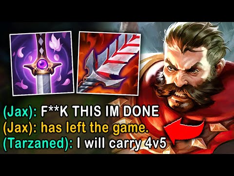 My Jax RAGE QUITS the game... so I went full try hard and carry a 4v5 on Graves