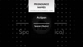 How to pronounce Actipan