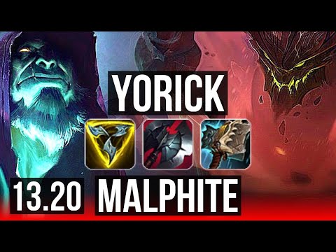 YORICK vs MALPHITE (TOP) | Rank 10 Yorick, Dominating | NA Master | 13.20