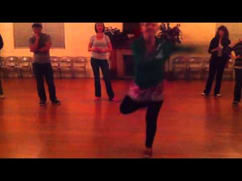 Karen doing squat Charleston full term