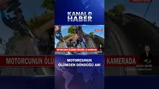 Motor Alev Aldı, Sürücü Asfalta Savruldu! Motorcunun Ölümden Döndüğü An Kamerada
