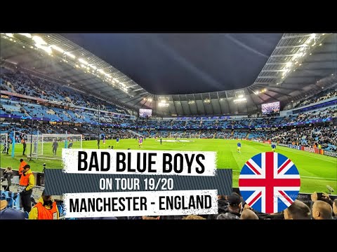 Bad Blue Boys on tour 19/20 Manchester (England) Manchester City - Dinamo