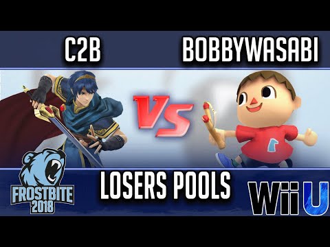Frostbite 2018 Smash 4 Singles  LOSERS POOLS -  c2b (Marth) vs SN | BobbyWasabi (Villager)
