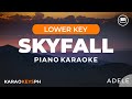 Skyfall - Adele (Lower Key - Piano Karaoke)