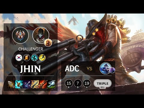 Jhin ADC vs Ashe - KR Challenger Patch 10.15