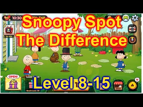 Snoopy Spot the Difference Game Level 8-15 For Cell Phone