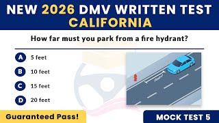 California DMV Written Exam 2026 | CA Driving Permit Test | DMV Written Test Practice | Mock Test 5