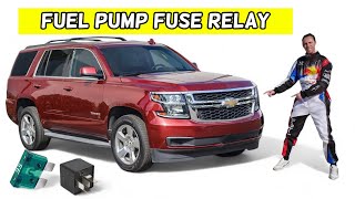 CHEVROLET TAHOE SUBURBAN FUEL PUMP FUSE RELAY LOCATION REPLACEMENT 2015 2016 2017 2018 2019 2020