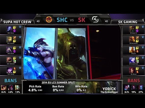 SUPA HOT CREW vs SK Gaming | S4 EU LCS Summer 2014 SuperWeek 7 Day 2 | SHC vs SK W7D2 G3