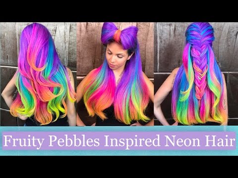 Fruity Pebbles-Inspired Neon Hair