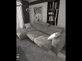 Lugo Chaise Lounge Sectional Sofa with adjustable seating depth and headrest