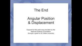 Angular Position and Displacement