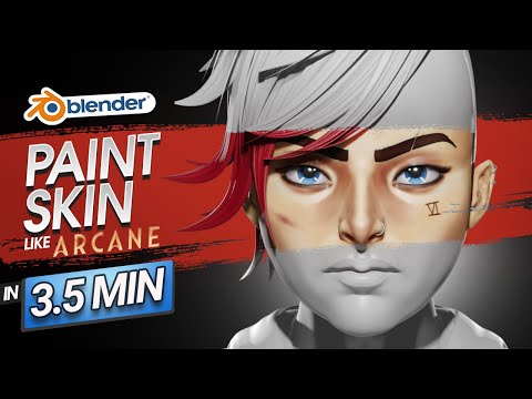 How To Paint Skin Like Arcane Characters in Blender