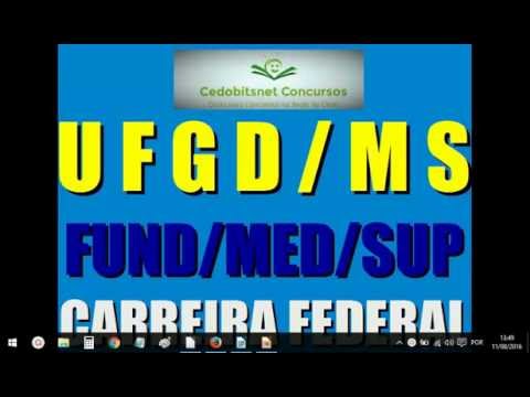 UFGD MS CONCURSO PÚBLICO UNIVERSIDADE FEDERAL GRANDE DOURADOS MATERIAL GRATUITO PROVA QUESTÕES SIMUL